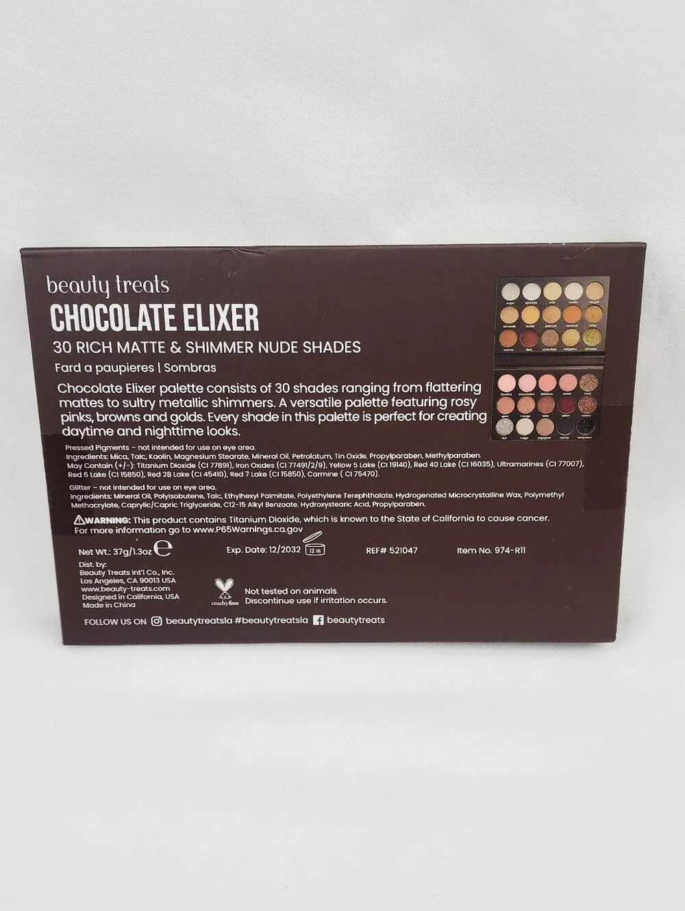Beauty Treats Chocolate Elixer 30 Rich Matte & Shimmer Nude Shades